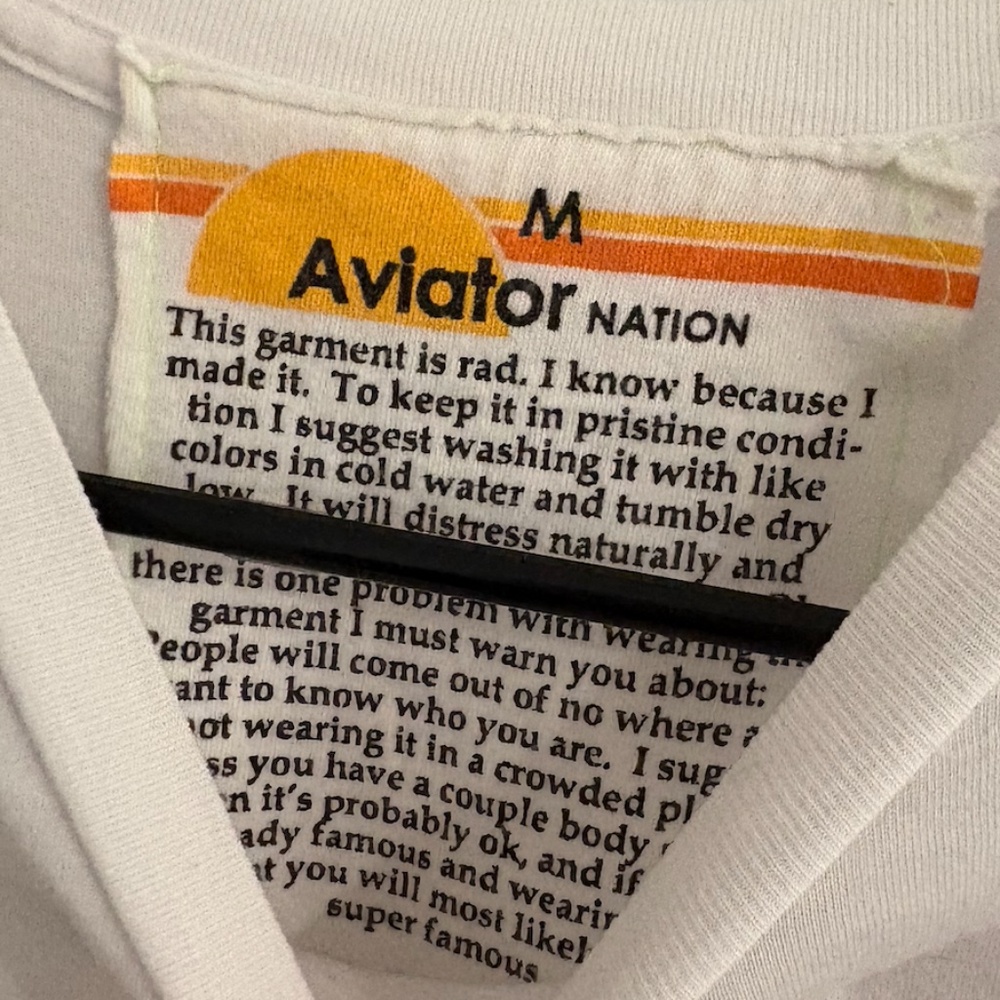Aviator Nation, size M, casual t shirt, lightening bolt - Picture 4 of 4